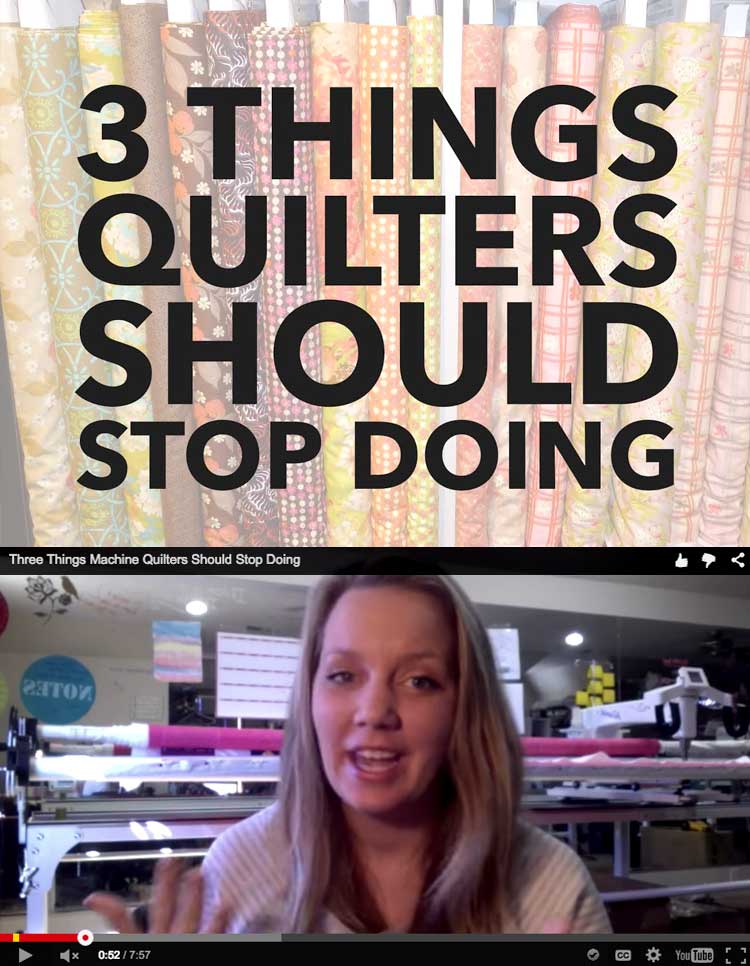 3 things quilters (and anyone who sews!) should STOP DOING!