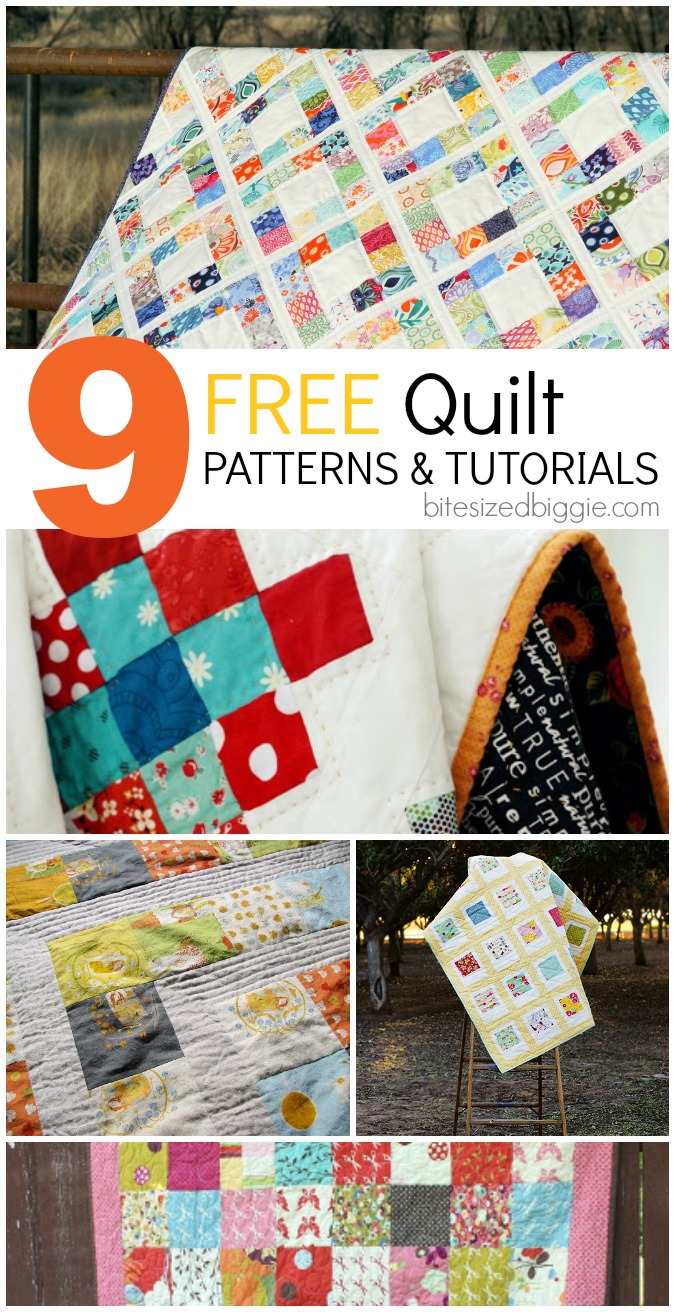 9 free easy quilt patterns and tutorials