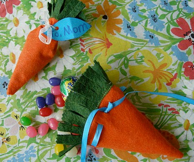 Carrot Treat Bags  - one of 10 easy sew Easter project ideas