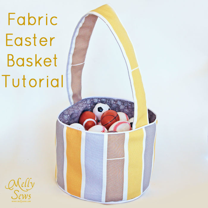 Fabric Easter Basket - one of 10 easy sew Easter project ideas