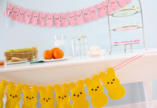 Peeps Garland  - one of 10 easy sew Easter project ideas