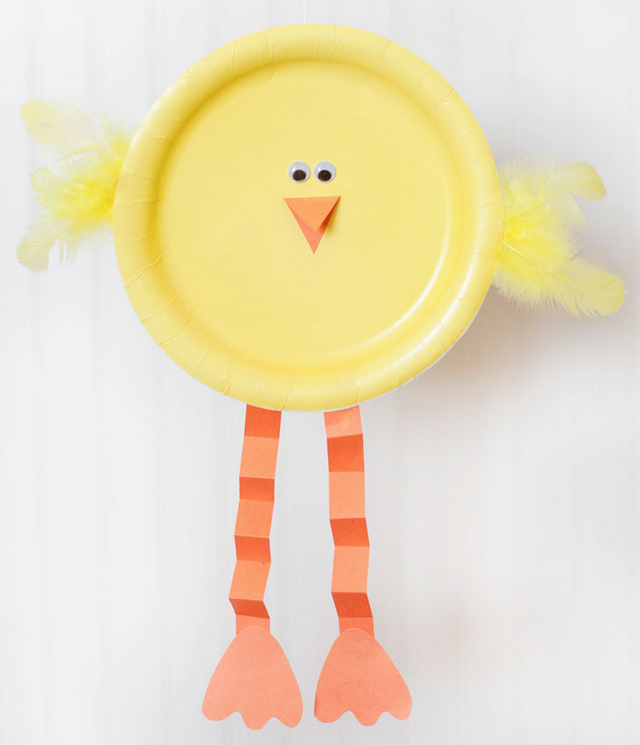 Paper Plate Chick - and 4 other simple Easter crafts in the post