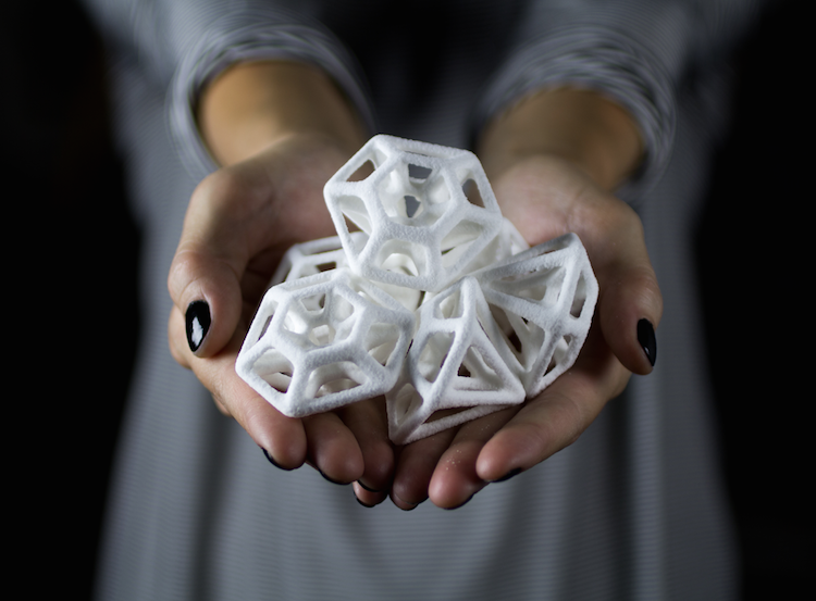 3D printed sugar diamonds