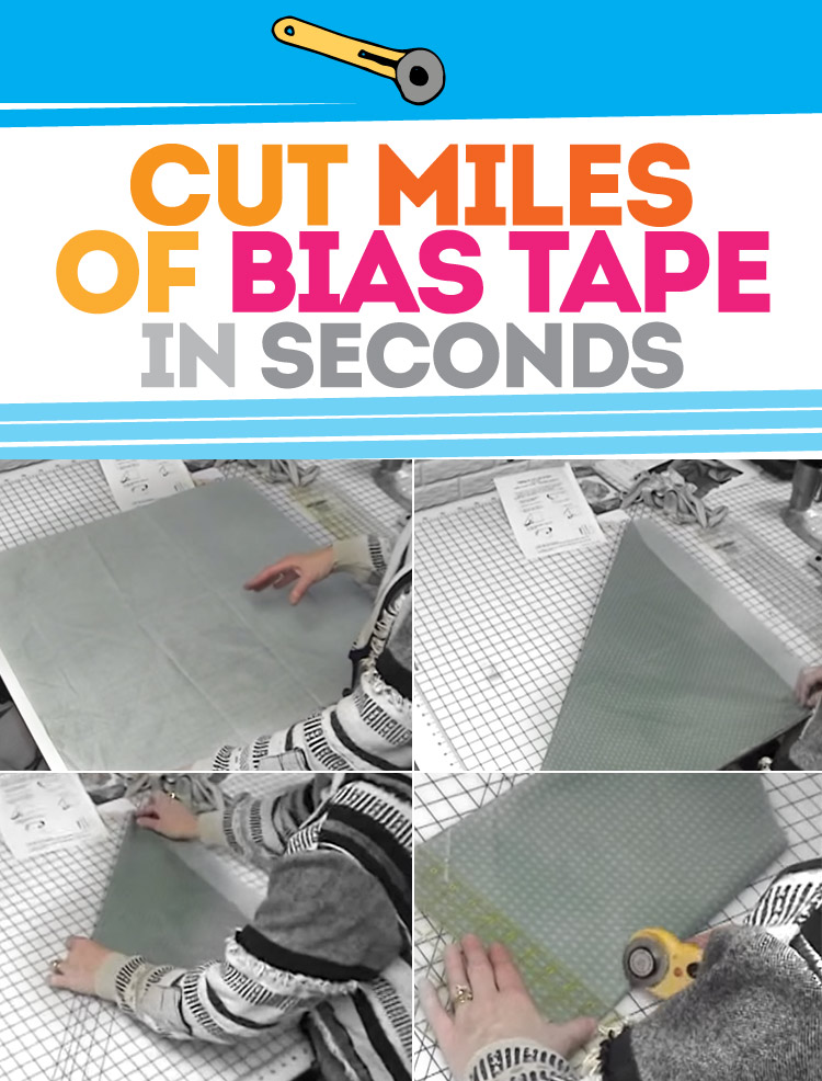 A mind blowingly easy way to cut tons of bias tape in seconds - literally seconds. I can't believe how easy this is.