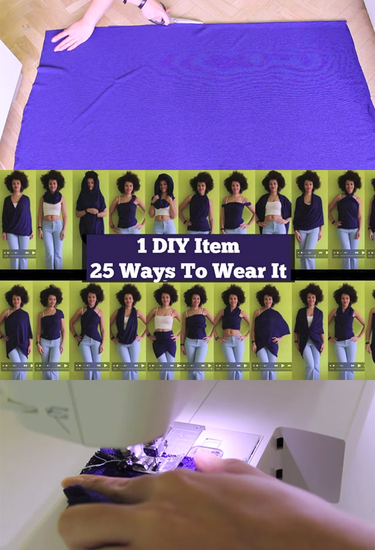 A super fast scarf tutorial - can be worn *25* different ways!