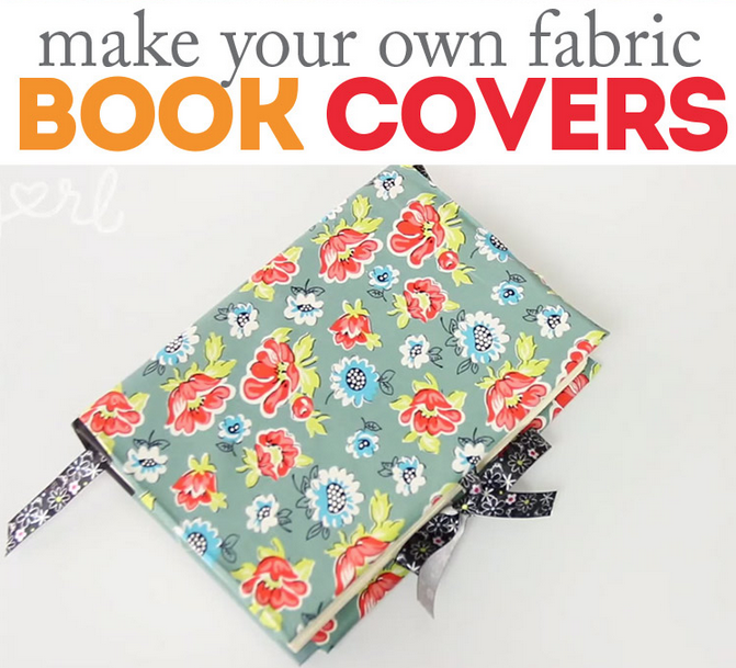 DIY fabric book covers tutorial