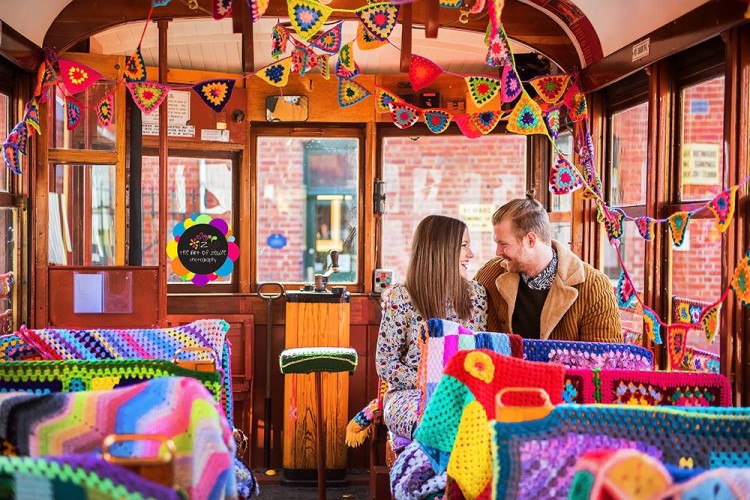 Bendigo Tramways crochet bombed tram photographed by The Art of Zowie Photography