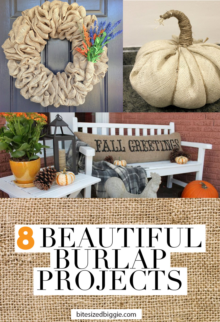 8 Beautiful BURLAP projects! Burlap is so inexpensive and can be used for such big impact!