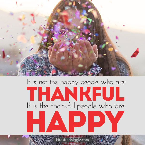It is not the happy people who ar thankful