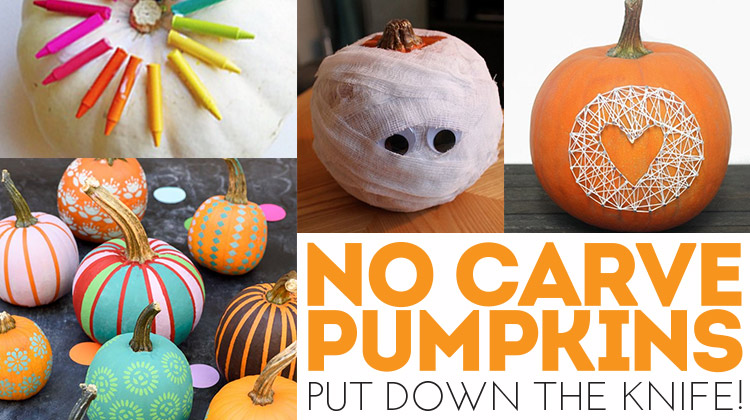 No Carve Pumpkins! Enjoy pumpkins without the knife!
