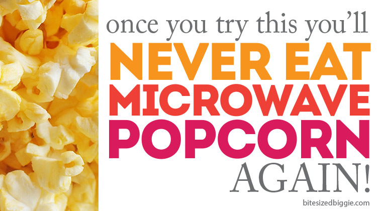 This is SO MUCH better than microwave popcorn and still so simple to make!