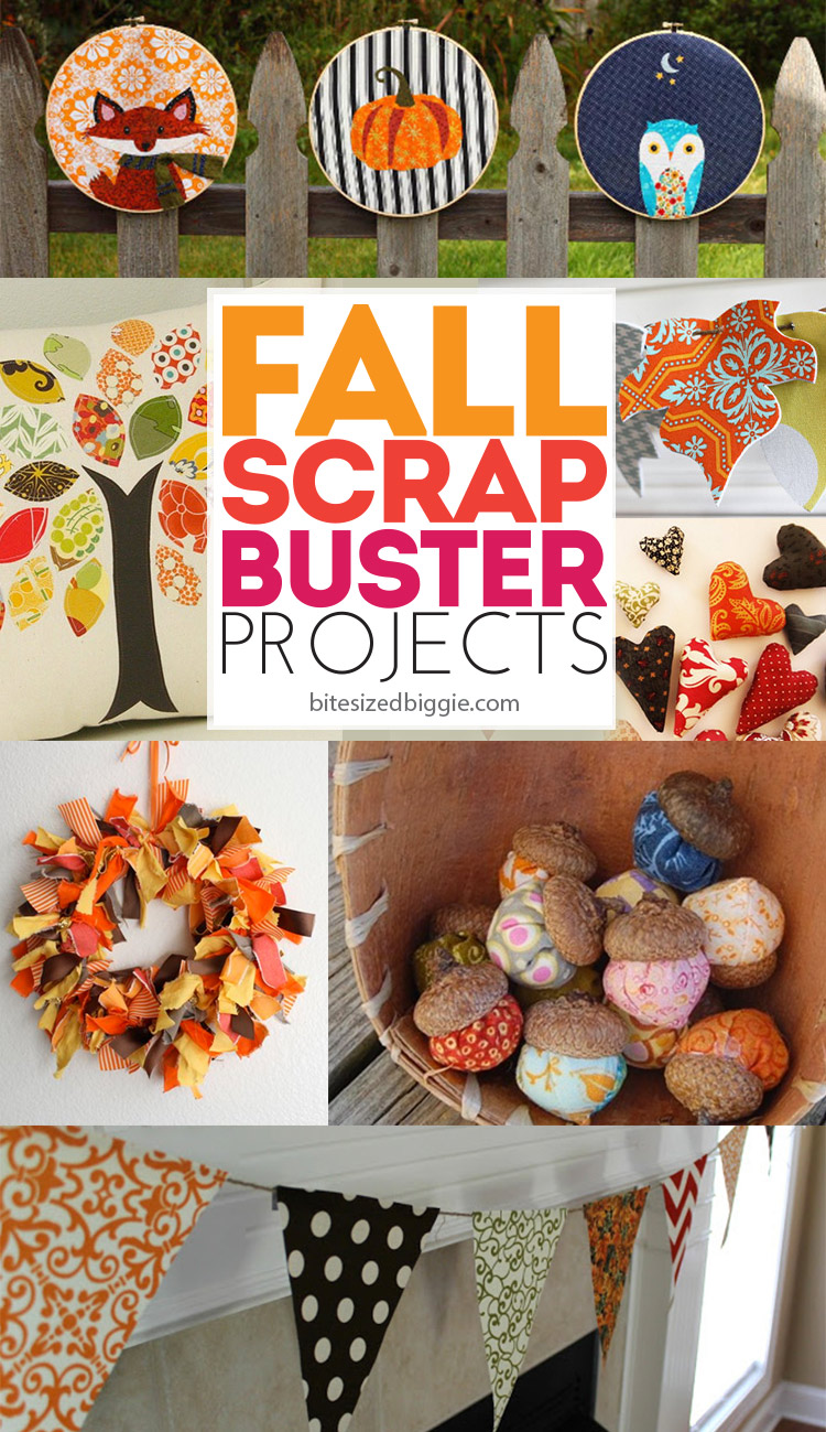 9 gorgeous scrap buster projects - LOVE these - ready to decorate for fall without breaking the bank! I have a HUGE scrap pile I need to use up!