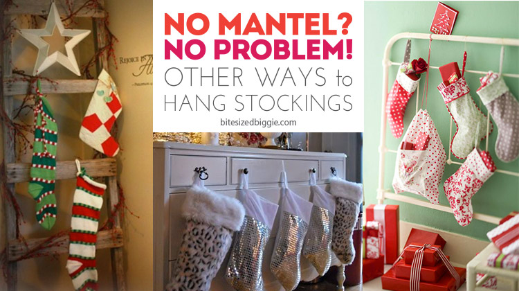 No mantel? No problem! Other creative ways to hang stockings!