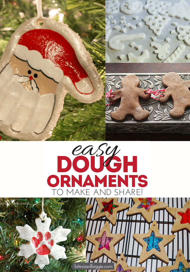 Easy dough ornaments to make and give! Salt, sinnamon and constrarch dough ornaments ideas - something for everyone!