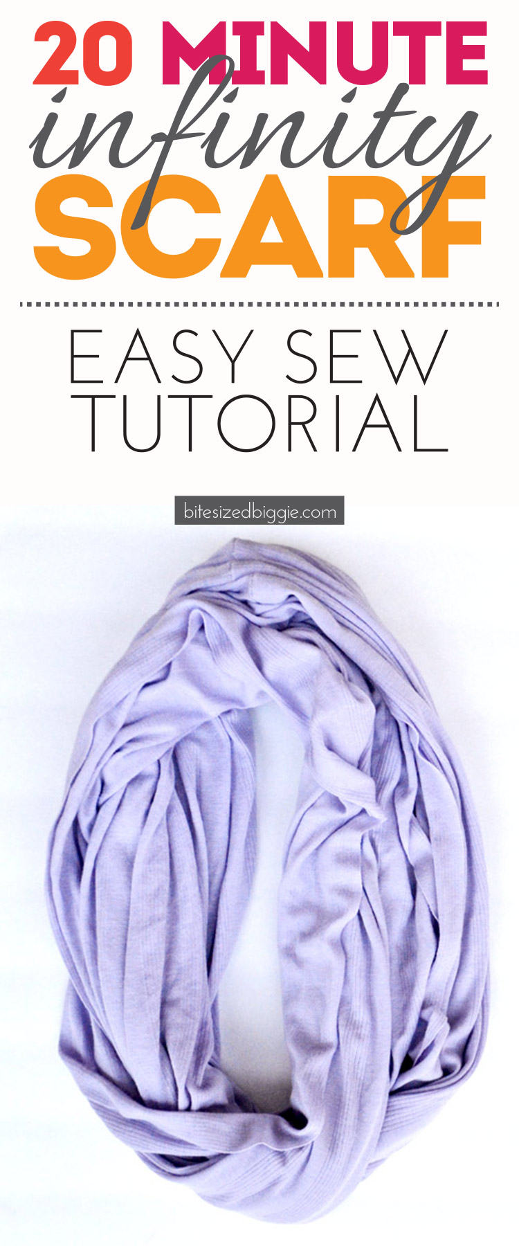 What a great tutorial - a scarf in 20 minutes - totally easy to sew - ONE SEAM!
