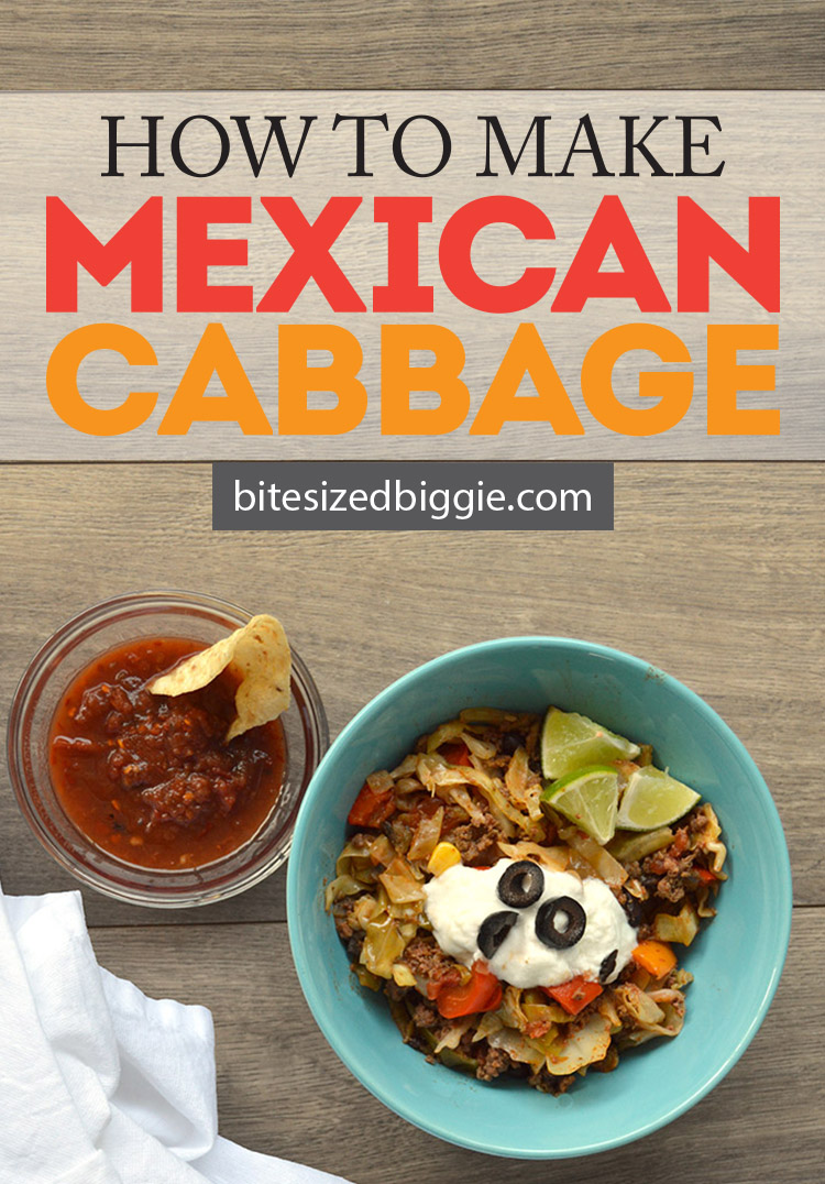 How to make Mexican Cabbage recipe on Bite Sized Biggie