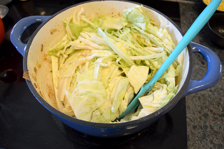 Mexican Cabbage Recipe - shredded