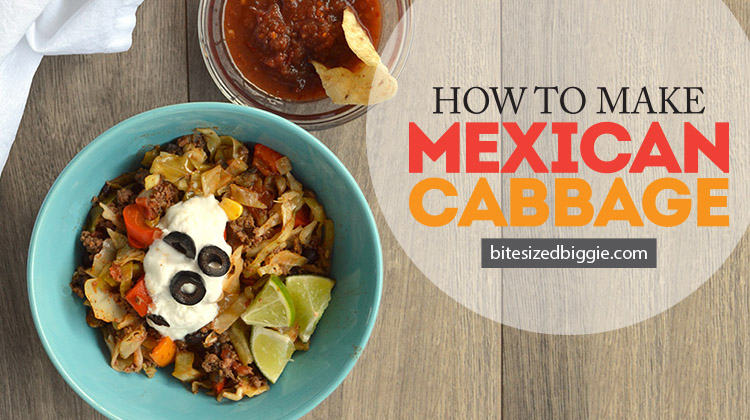 Mexican Cabbage recipe on Bite Sized Biggie