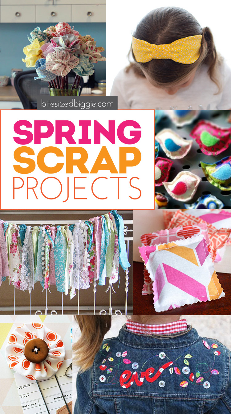 Spring Scrap Busting project ideas - use up that scrap stash and brighten things up!