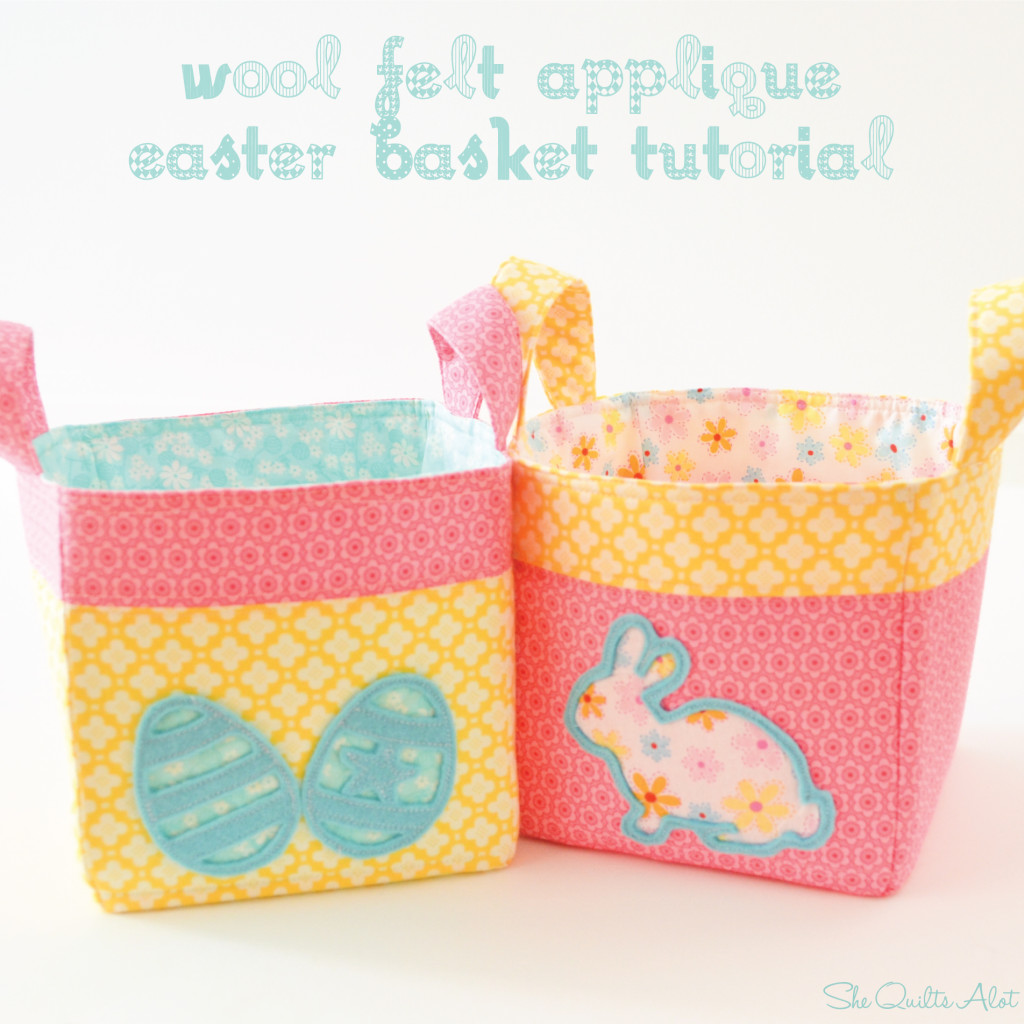 fabric scrap Easter basket