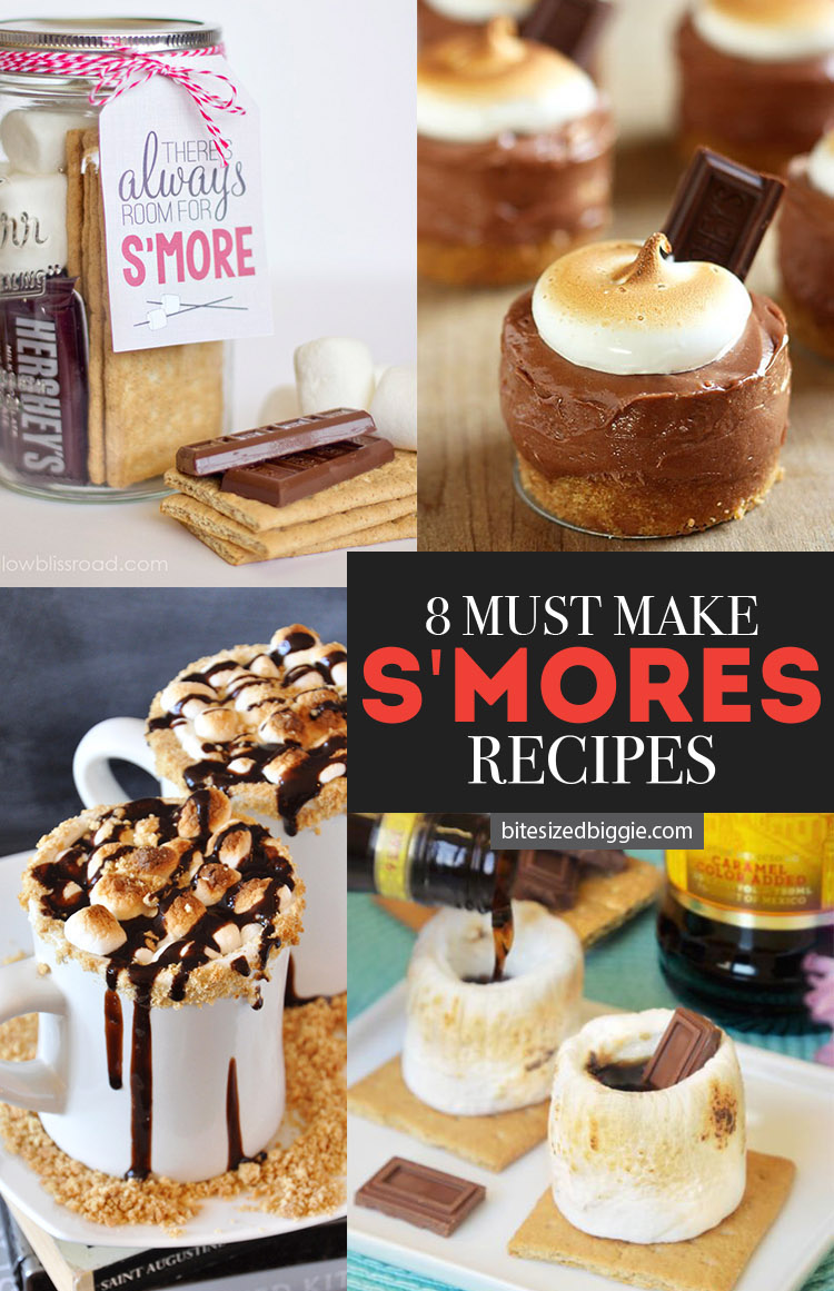 8 MUST-MAKE S'mores recipes - the dip and the no-bake cheesecakes are both AMAZING!