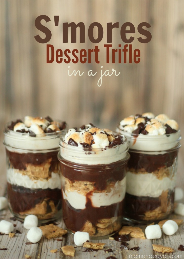 S'mores Dessert Trifle mason jars - SO yummy!