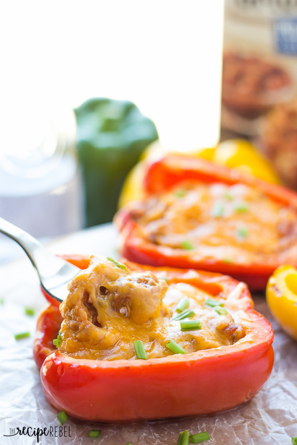 Grilled Pulled Pork Stuffed Peppers