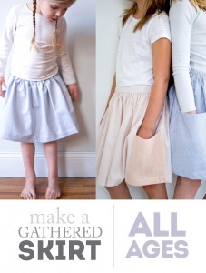 Gathered skirt tutorial - all ages and super simple to sew!