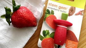 Perfect Strawberries quickly and easily! (It's called a "Stem Gem") - works for tomatoes too!
