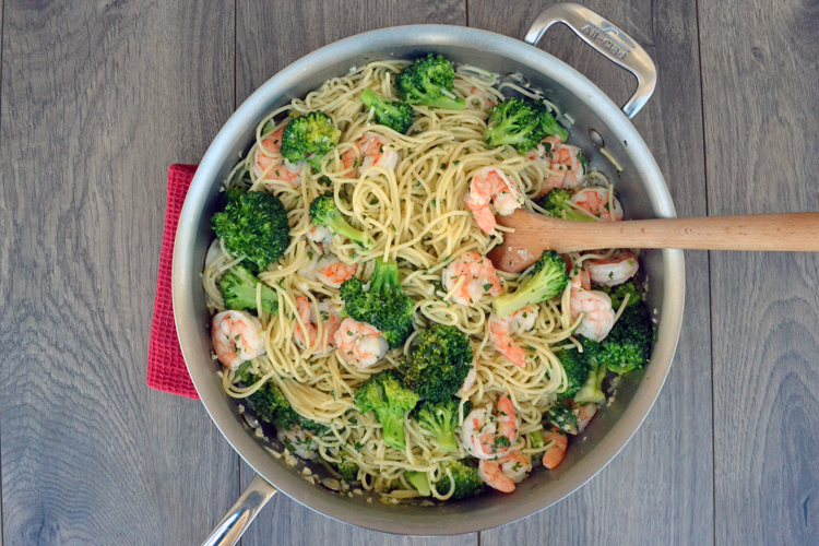 Shrimp and Broccoli Scampi 